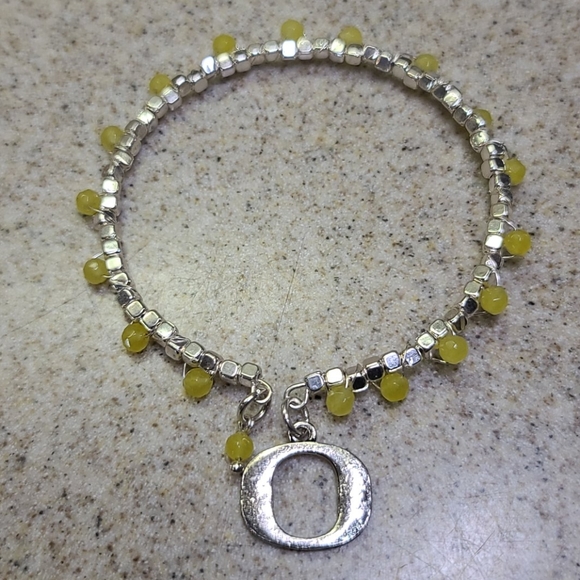 Bracelet Oregon Silver/Yellow. ADJUSTABLE - Picture 3 of 7